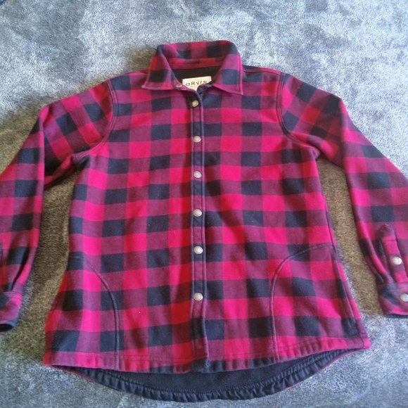 Chemise Femme J.Crew Orange à Carreaux - Taille 8 - Manches Longues - Coton